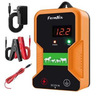 12KV Electric Fence Charger,2 Joules Pulse Energy,Coverage Length Up to 15Km,Waterproof,Suitable for Protecting Dogs,Farm Animals,Pets,Poultry,Ranches and Gardens