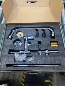 Commercial Sink Faucet,TOLSUNY Commercial Kitchen Faucet Wall Mount with Pre Rinse Sprayer,Wall Mounted Kitchen Sink Faucet for Industrial and Restaurant Sinks. (Classic, 25) photo 2