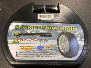 AutoChoice AutoFixing Snow Chains Tire Chains For Cars Suv Pickup Trucks, 3.7mm Twisted Alloy Steel, Fast 1-Min Install, Contains Titanium for Wear Resistance, Set of 2(HLN130) photo 2