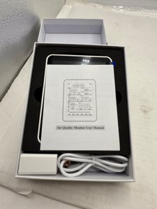 Professional Indoor Air Quality Monitor with AQI, Portable Real-Time Detector for Home Cars Plants and Pets (White) photo 8