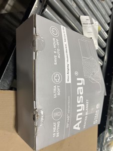 Anysay Heated Blanket Throw with 1/2/4/6/8 Hours Auto-Off 10 Heat Level, 50'' * 60'' Cozy Faux Rabbit Fur Bubble Electric Blanket with Overheat Protection(Dark Grey) photo 2