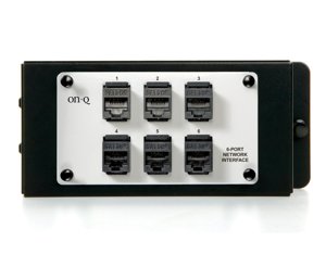 Legrand - OnQ 6 Port Module, Wifi Module with RJ45 Jacks for Simple Line Reconfiguration, Network Interface Module Supports Punchdown Termination of up to 6 CAT 5e Cable Runs, AC1000