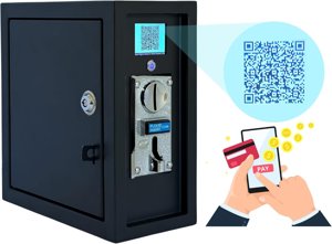 Sintron ST-004 110V LCD Coin & Mobile Contactless Payment - Apple Pay Google Pay Paypal Venmo Cash App Operated Timer Control Power Box for Massage Chairs, Shoe Polisher, Washer Washing Machine, Dryer