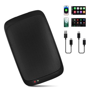 VCARLINKPLAY 3 in 1 Wireless Carplay Adapter, Carplay AI Box/Android Auto Wireless Adapter for iPhone iOS 9+, WiFi Connect, Plug-Play, Support YouTube/Netflix/Google/TF Card Fit for Car, 2+16G