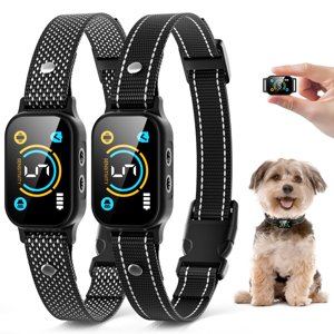 2 Pack Bark Collar for Small Dogs 5-15lbs, Medium, Puppy, Mini Dog, Rechargeable Smart Training Collar, Anti Barking Device with 5 Adjustable Sensitivity, Beep, Vibration