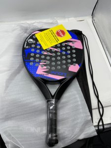 Padel Racket Carbon Fiber Surface with EVA Memory Flex Foam Core Padel Tennis Racquets Lightweight (Blue) photo 3