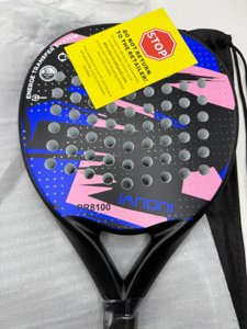 Padel Racket Carbon Fiber Surface with EVA Memory Flex Foam Core Padel Tennis Racquets Lightweight (Blue) photo 5