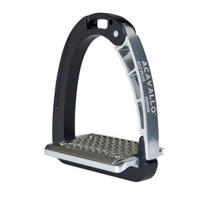 Acavallo Aluplus Junior Stirrups, One Size, Black, Set of 2