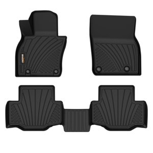 Binmotor-Floor Mats for 2025 Mazda CX70 & CX-70 PHEV & CX-90 & CX-90 PHEV?Front and 2nd Row,TPE All Weather Car Accessories Mats for Mazda CX 70, Floor Liners Waterproof, Nonslip-Black