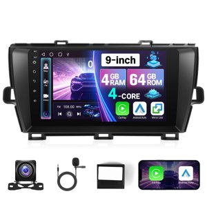 KuTaiTai 4+64GB Android 13 Car Stereo for Toyota Prius 2010-2015 (for J.B.L Version) with Carplay Android Auto, 9" IPS Touchscreen Head Unit for Prius Radio with BT GPS WiFi + MIC + Camera + CANBUS