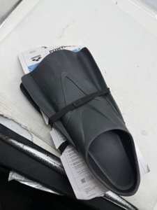 Swim Training Fins Short Blade Closed Heel Black Unisex Size 9-11 photo 4