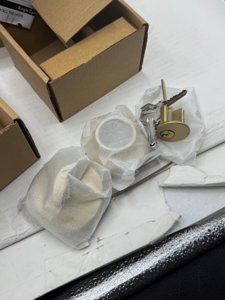 Asidrama Premium Brushed Gold Zinc-Alloy Front Door Lock Set: Double Cylinder Deadbolt, Heavy Duty Security Handleset for Left/Right Exterior Doors, Universal Entry Locks (2 Pack) photo 8