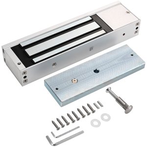 Mag Lock 1200LBS Holding Force Electromagnetic Commercial Lock 12V LED Indicator When Closed NO/NC Options,for Access Control System