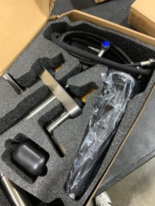 KENES Pull Down Bathroom Faucet with Sprayer, Brushed Nickel 4 Inch 2 Handle Centerset Bathroom Faucets 3 Hole with Pull Out Sprayer, Vanity Faucet with Pop Up Drain & Supply Lines LJ-9059A photo 2