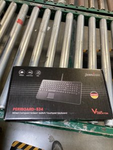 Perixx PERIBOARD-534 US, Wired Compact USB Keyboard with Touchpad - X Type Scissor Keys - 15.63x7.80x1.18 inches - Build-in 2 USB Hubs and Number Pad photo 3