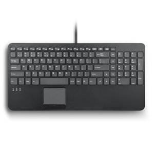 Perixx PERIBOARD-534 US, Wired Compact USB Keyboard with Touchpad - X Type Scissor Keys - 15.63x7.80x1.18 inches - Build-in 2 USB Hubs and Number Pad