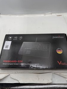 Perixx PERIBOARD-534 US, Wired Compact USB Keyboard with Touchpad - X Type Scissor Keys - 15.63x7.80x1.18 inches - Build-in 2 USB Hubs and Number Pad photo 2
