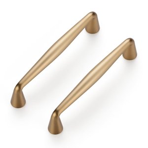 Ravinte 10 Pack 3-3/4 Inch Champagne Bronze Kitchen Cabinet Handles Solid Zinc Alloy Cabinet Pulls Cupboard Hardware Drawer Handles