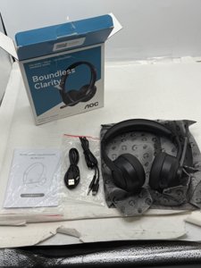 AOC Wireless Headset with Mic for Work, Bluetooth 5.4 Headphones with Noise Canceling Microphone, USB C, 30H, Clear Calls & Mic Mute for PC, Laptop, Cell Phones, Zoom - Black photo 8