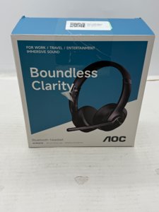AOC Wireless Headset with Mic for Work, Bluetooth 5.4 Headphones with Noise Canceling Microphone, USB C, 30H, Clear Calls & Mic Mute for PC, Laptop, Cell Phones, Zoom - Black photo 4