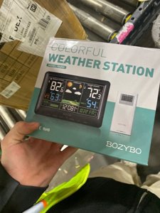 Weather Station Wireless Indoor Outdoor Thermometer: BOZYBO Digital Atomic Clock with Indoor/Outdoor Temp, Temperature Gauge Weather Clock with Calendar and Adjustable Backlight photo 2