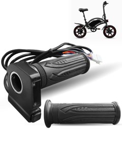 1 Pair 36V Electric Bike Throttle Grip Replacement Fit for Jetson Bolt Pro/Atlas/Ancheer and DYU D3F/D2F/C3/C4 Ebike, with Cruise Control Button and LCD Voltage Display