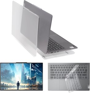 uconsmimo Laptop Case Set for 2025 IdeaPad Pro 5/5i (14'', Gen 10) Scratch-Resistant & Drop-Resistant Hard Shell Frosted Transparent? Protective Cover + Keyboard Cover + Screen Film