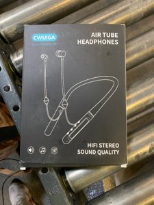 Air Tube Bluetooth Headphones with 28Hour Playtime,Emf Free Earbud for Radiation Protection,Anti Emf Headphone with LED Display, High Audio Quality,Mic and Control,Airtube Earphone for Sleep,Work,Gym photo 2