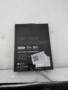 Air Tube Bluetooth Headphones with 28Hour Playtime,Emf Free Earbud for Radiation Protection,Anti Emf Headphone with LED Display, High Audio Quality,Mic and Control,Airtube Earphone for Sleep,Work,Gym photo 3