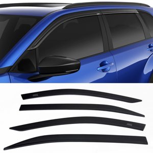 Husky Liners Low Profile Ventvisors/Rain Guards | Fits 2025 Buick Enclave; 2024-2025 GMC Acadia | Front & Rear, 4-pc Smoke w/Chrome Trim - 2884072