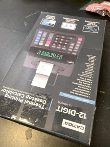 CATIGA 12 Digit Thermal Printing Calculator with Tape Print Out, Ink-Free Adding Machine, 5X Faster Quite at 8.0 LPS, Extra Large Fluorescent Display, Tax Calculation with Clock and Calendar, SP-2401 photo 2
