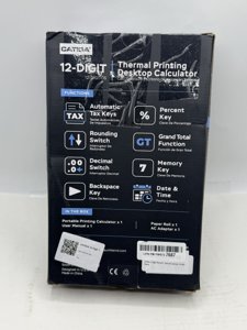 CATIGA 12 Digit Thermal Printing Calculator with Tape Print Out, Ink-Free Adding Machine, 5X Faster Quite at 8.0 LPS, Extra Large Fluorescent Display, Tax Calculation with Clock and Calendar, SP-2401 photo 5