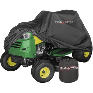Tough Cover Riding Lawn Mower Cover - 75 x 47 x 49 in, Black - 600D Waterproof Shield for Zero Turn Mower - UV-Resistant Defense for Lawn Care Equipment - Universal Fit for Tractor Accessories photo 1