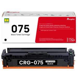 075 Black Toner Cartridge (with New Chip) Replacement for Canon 075 075H CRG075 Toner for imageCLASS LBP640 LBP640C LBP646Cdw LBP647Cdw MF660 MF660C MF662Cdw MF663Cdw MF665Cdw Printer (1-Pack) photo 1