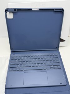 CHESONA for iPad Air 13 Inch (M4 2026/M3 2025/M2 2024) & Pro 12.9 Inch(6th/5th/4th/3rd) Case with Keyboard - Multi-Touch Trackpad, Stain Proof Case, Detachable Keyboard with 7 Colors Backlit,Navy Blue photo 4