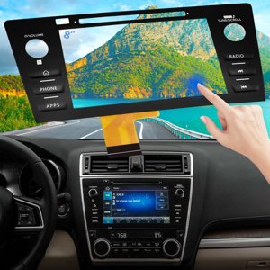 TsuperU 8" Touch Screen Digitizer Replacement for Subaru Legacy Outback Radio Screen 2018 2019, Touchscreen fit 86431-AL62A 86471-AL65A 86471-AL66A OEM Upgraded Ultra-Sensitive High-Definition-Phone photo 1