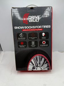 DRIVE VAULT Snow Socks for Tires | Alternative for Tire Snow Chains | Ultra Grip Series | Reusable Snow Traction Device for Passenger Cars SUVs Trucks Winter Emergency Accessory | Safe Winter Driving photo 4