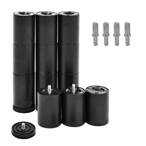 Skuehod 11 Inch Bed Legs for Adjustable Bed Base Frame,Screw in Furniture Replacement Feet, 4 Kinds Thread Contained, Set of 4