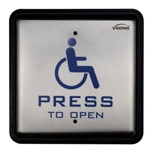 Visionis VIS-7039 Wired Handicap Stainless Steel Square Push to Exit Button Switch for Access Control with NC COM and NO Outputs with Back Box Included photo 7