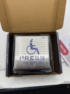 Visionis VIS-7039 Wired Handicap Stainless Steel Square Push to Exit Button Switch for Access Control with NC COM and NO Outputs with Back Box Included photo 9