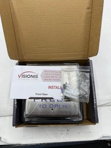 Visionis VIS-7039 Wired Handicap Stainless Steel Square Push to Exit Button Switch for Access Control with NC COM and NO Outputs with Back Box Included photo 4