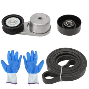 GNXFixt Engine Serpentine Belt Drive Kit with Tensioner & Idler Pulley Compatible with Mustang 2005-2010, V6 4.0L photo 1