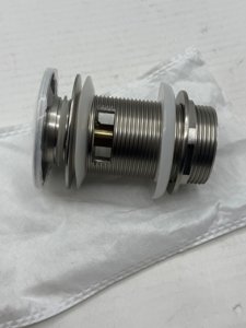 Brass Freestanding Tub Drain Plug, Fits Most Kits (Brushed Nickel) photo 3