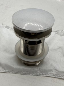 Brass Freestanding Tub Drain Plug, Fits Most Kits (Brushed Nickel) photo 5