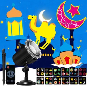 LJBESTM Ramadan Projector Lights Outdoor and Indoor Waterproof for Eid al Fitr, Kareem Muslim Decoration,Valentine’s Day,St. Patrick's Day,Christmas and Halloween Decorations photo 1