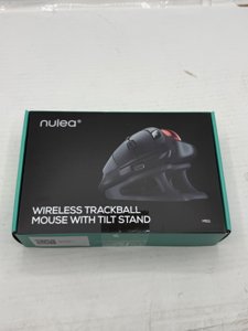 Nulea M511 Wireless Trackball Mouse, Rechargeable Ergonomic Thumb-Control Mouse with Tilt Stand, Smooth & Precision Tracking, 3 Device Connection (Bluetooth or USB Receiver), for PC/Mac/Laptop-Red photo 3