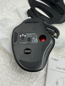 Nulea M511 Wireless Trackball Mouse, Rechargeable Ergonomic Thumb-Control Mouse with Tilt Stand, Smooth & Precision Tracking, 3 Device Connection (Bluetooth or USB Receiver), for PC/Mac/Laptop-Red photo 5