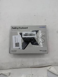Samsers Full-Size Foldable Bluetooth Keyboard, KF08S Wireless Folding Keyboards with PU Leather Cover, Portable Travel for iPhone iPad Smartphone Tablet Laptop, Android Windows Mac OS, Blue photo 8
