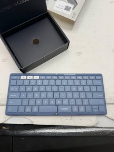 Samsers Full-Size Foldable Bluetooth Keyboard, KF08S Wireless Folding Keyboards with PU Leather Cover, Portable Travel for iPhone iPad Smartphone Tablet Laptop, Android Windows Mac OS, Blue photo 3