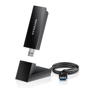 NETGEAR Nighthawk WiFi 6E USB 3.0 Adapter (A8000) - AXE3000 Tri-Band Wireless Gigabit Speed (Up to 3Gbps) - New 6GHz Band – Works with Any WiFi 6 or 6E Router Or Mesh System - for Windows PC photo 1